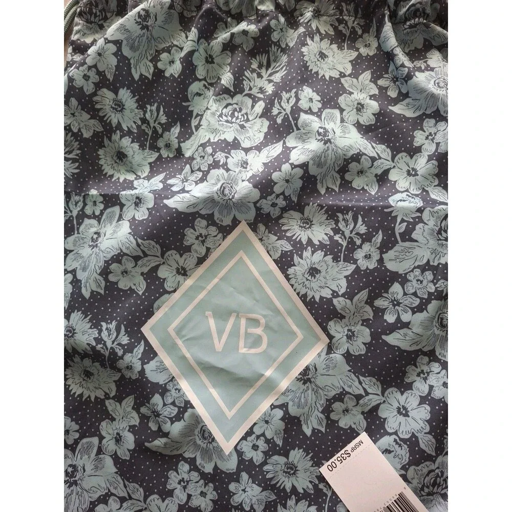 NWT VERA BRADLEY Rain Garden Gray Reactive Drawstring Backpack